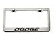 Illuminated License Plate Frame with Dodge Logo (Universal; Some Adaptation May Be Required)