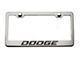 Illuminated License Plate Frame with Dodge Logo (Universal; Some Adaptation May Be Required)
