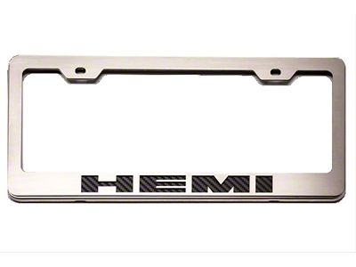 Illuminated License Plate Frame with HEMI Logo (Universal; Some Adaptation May Be Required)
