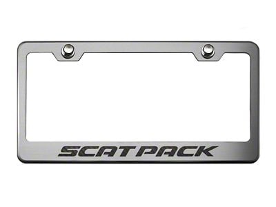 Illuminated License Plate Frame with Scat Pack Logo (Universal; Some Adaptation May Be Required)