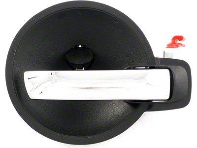 Interior Door Handle; Front Right; Black; With Bezel; Plastic (2006 Charger)