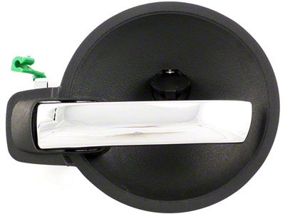 Interior Door Handle; Rear Left; Black; With Bezel; Plastic (06-10 Charger)