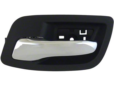 Interior Door Handle; Rear Left; Chrome Lever; Black Housing; Plastic (11-14 Charger)