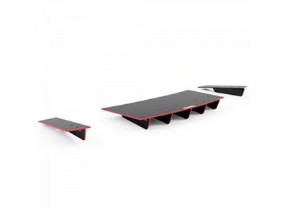 Jesky VR5 Rear Diffuser; Satin Black Ice Vinyl (11-23 Charger)