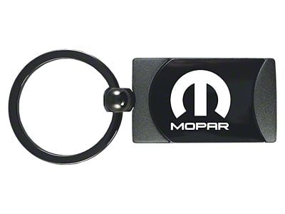 MOPAR Two-Tone Rectangular Key Fob; Gunmetal