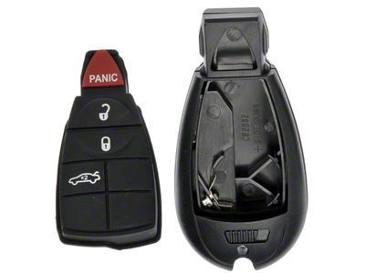 Keyless Entry Remote Case; Black (08-10 Charger)