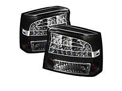 LED Tail Lights; Black Housing; Clear Lens (09-10 Charger)