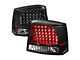 LED Tail Lights; Matte Black Housing; Clear Lens (06-08 Charger)