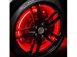 Oracle LED Illuminated Wheel Rings; Red Double Row (Universal; Some Adaptation May Be Required)