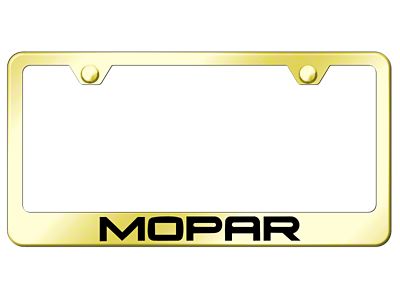 MOPAR Laser Etched Stainless Steel License Plate Frame (Universal; Some Adaptation May Be Required)