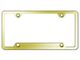 4-Hole Cut-Out License Plate Frame; Gold (Universal; Some Adaptation May Be Required)