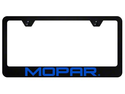 MOPAR PC License Plate Frame; UV Print on Black (Universal; Some Adaptation May Be Required)