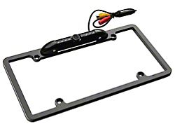 License Plate Camera with Dynmaic Parking Lines; Black (08-10 Charger)