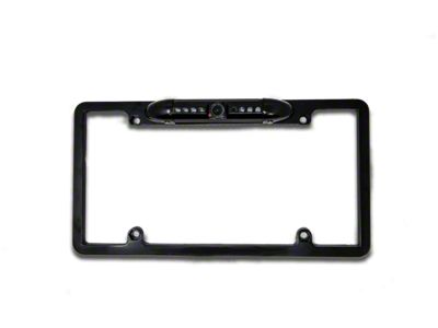 License Plate Camera with Dynmaic Parking Lines; Black (15-23 Charger)