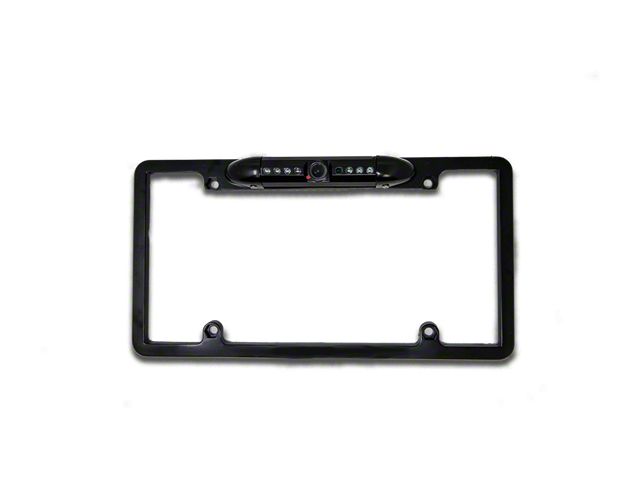 License Plate Camera with Dynmaic Parking Lines; Black (15-23 Charger)
