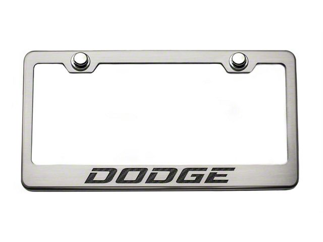 License Plate Frame with Dodge Logo (Universal; Some Adaptation May Be Required)