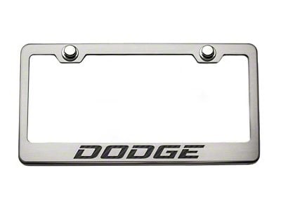 License Plate Frame with Dodge Logo (Universal; Some Adaptation May Be Required)