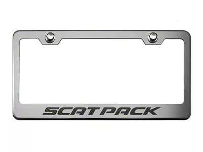 License Plate Frame with Scat Pack Logo (Universal; Some Adaptation May Be Required)