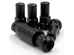 Locks with Key for Black Acorn Lug Nuts; 14mm x 1.5 (06-23 Charger)