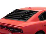 LV Rear and Quarter Window Louvers; Matte Black (11-23 Charger)