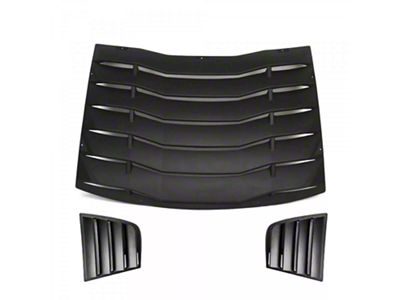 LV Rear and Quarter Window Louvers; Matte Black (11-23 Charger)