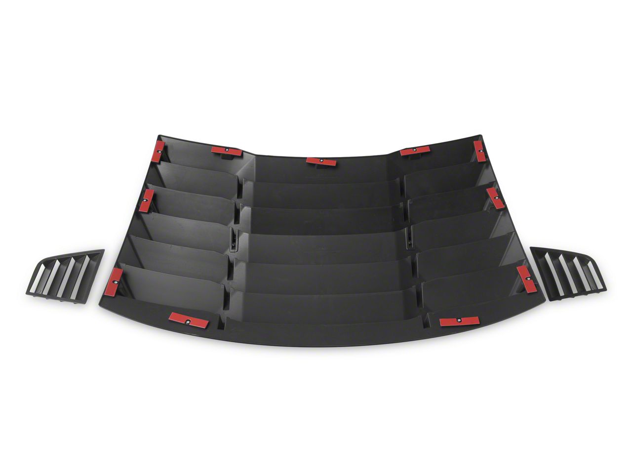 Charger LV Rear and Quarter Window Louvers; Matte Black (11-23