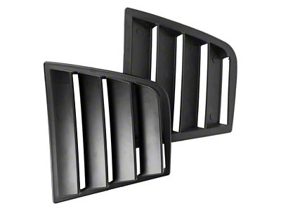 LV Style Quarter Window Louvers; Matte Black (11-23 Charger)