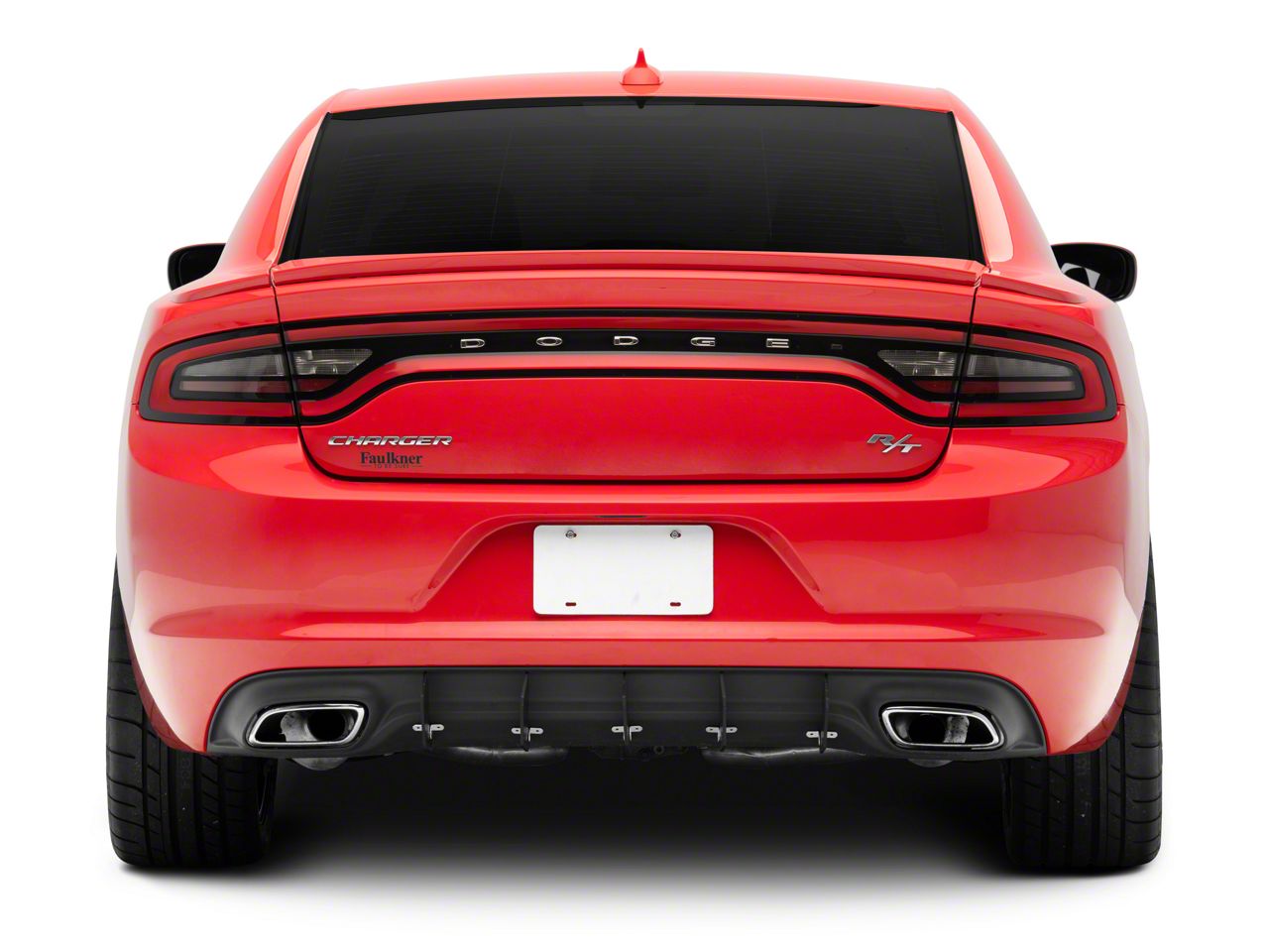 Charger LV Style Rear Diffuser Add-On; Matte Black (15-23 Charger ...
