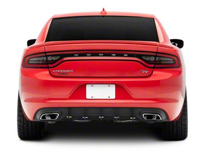 LV Style Rear Diffuser Add-On; Matte Black (15-23 Charger)