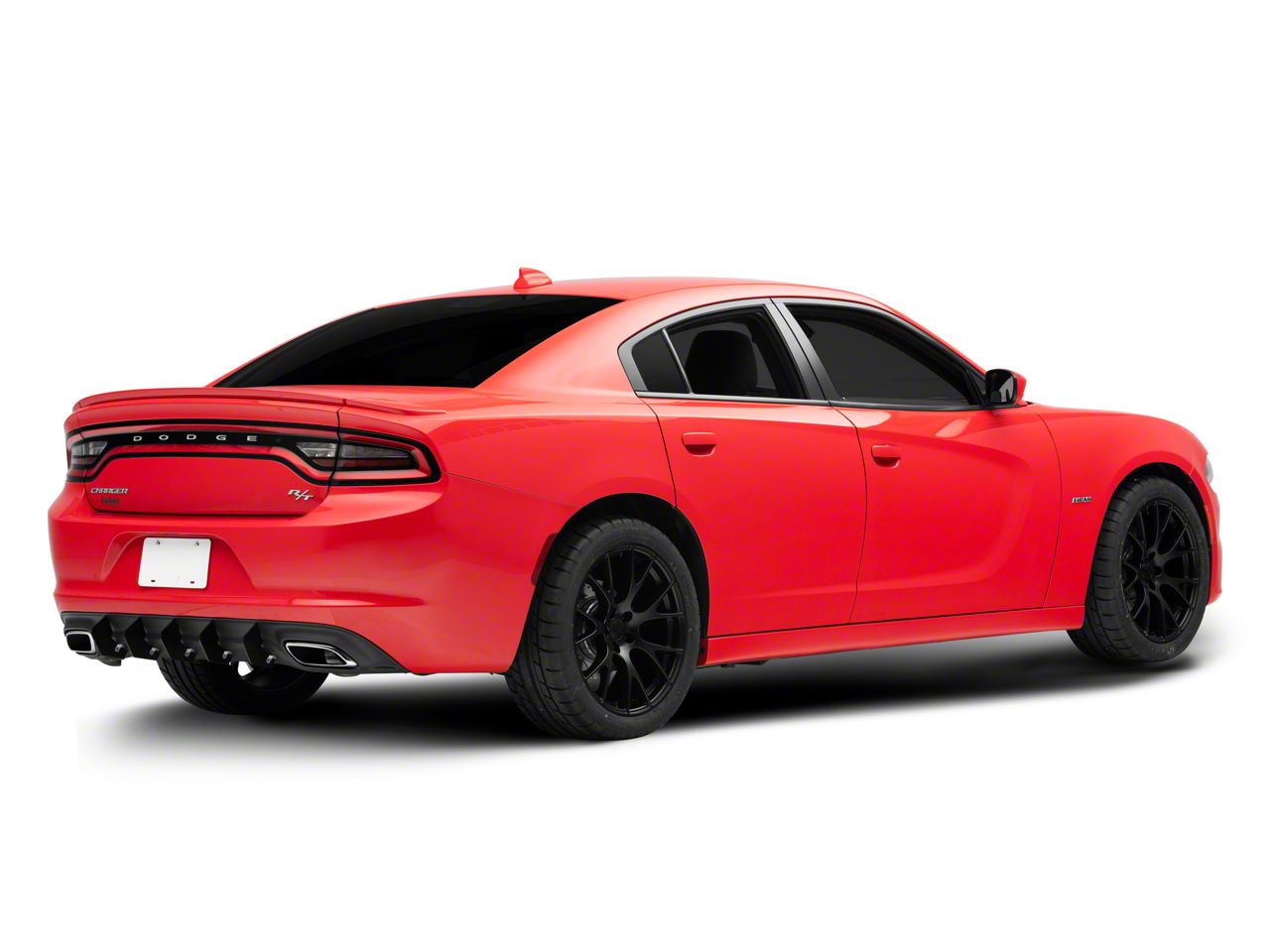 Charger LV Style Rear Diffuser Add-On; Matte Black (15-23 Charger ...