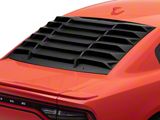 LV Style Rear Window Louvers; Matte Black (11-23 Charger)