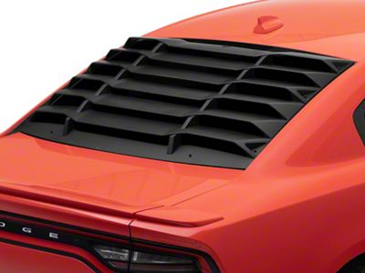 LV Style Rear Window Louvers; Matte Black (11-23 Charger)