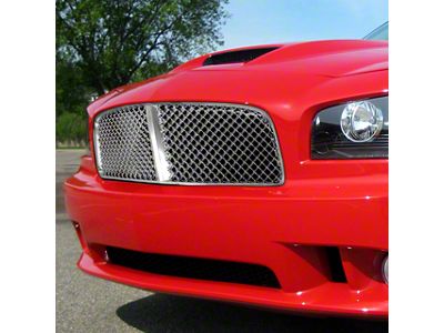 Mesh Upper Grille; Chrome (06-10 Charger)