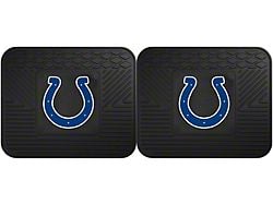 Molded Rear Floor Mats with Indianapolis Colts Logo (Universal; Some Adaptation May Be Required)
