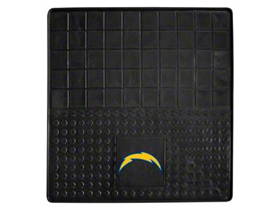 Molded Trunk Mat with Los Angeles Chargers Logo (Universal; Some Adaptation May Be Required)