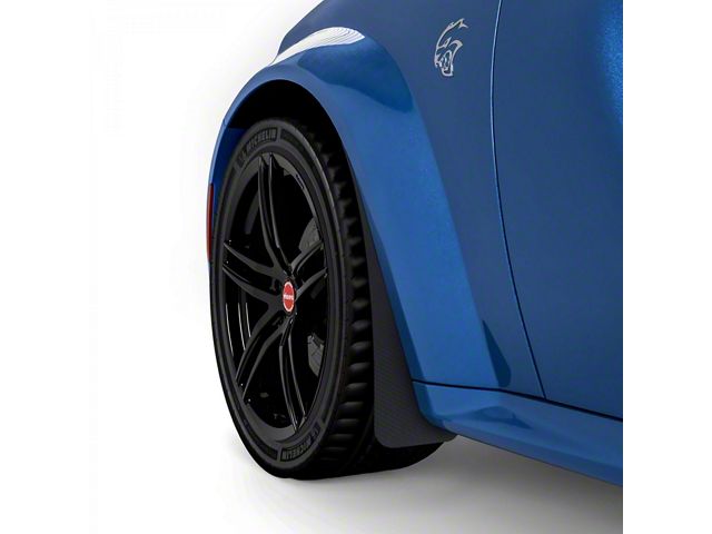 Mud Flaps; Front; Dry Carbon Fiber Vinyl (20-23 Charger Widebody)