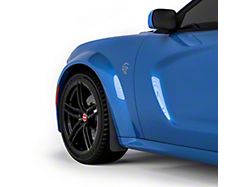 Mud Flaps; Front; Gloss Black Vinyl (20-23 Charger Widebody)