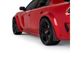 Mud Flaps; Front and Rear; Gloss Black Vinyl (20-23 Charger Widebody)