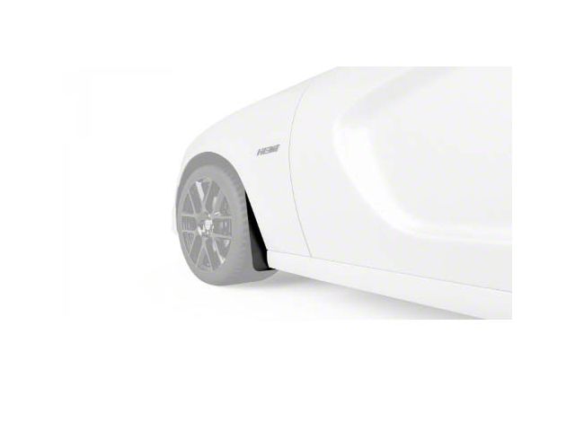 Mud Flaps; Front and Rear; Satin Black Ice Vinyl (15-23 Charger, Excluding Widebody)