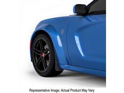 Mud Flaps; Front; Satin Black Ice Vinyl (20-23 Charger Widebody)