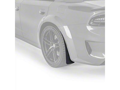 Mud Flaps; Rear; Textured Black (20-23 Charger Widebody)