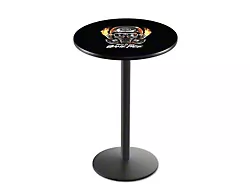 NHRA Mask Pub Table; 36-Inch with 28-Inch Diameter Top; Black Wrinkle