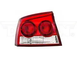 OE Style Tail Light; Chrome Housing; Red/Clear Lens; Driver Side (09-10 Charger)