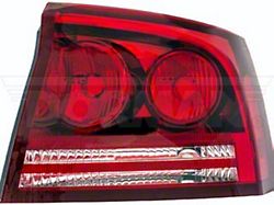 OE Style Tail Light; Chrome Housing; Red/Clear Lens; Passenger Side (06-08 Charger)