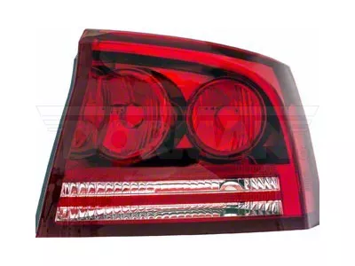 OE Style Tail Light; Chrome Housing; Red/Clear Lens; Passenger Side (06-08 Charger)