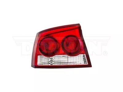 OE Style Tail Light; Chrome Housing; Red/Clear Lens; Passenger Side (09-10 Charger)