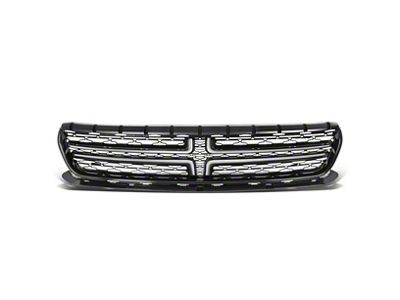 OE Style Upper Replacement Grille; Black/Chrome (15-18 Charger, Excluding SRT)