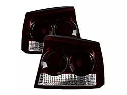 OEM Style Tail Lights; Chrome Housing; Red Smoked Lens (09-10 Charger)
