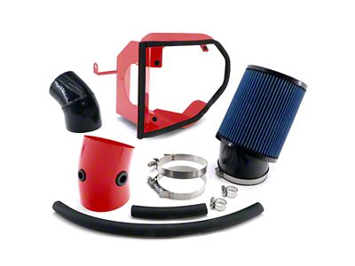Open Box Cold Air Intake with Oiled Filter; Black (17-23 Charger SRT Hellcat w/ Air Grabber Hood)