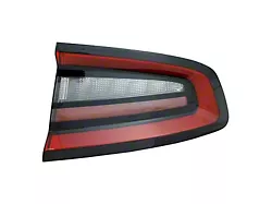 Outer Tail Light; Black Housing; Red Clear Lens; Passenger Side (15-19 Charger)